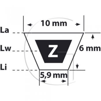 Keilriemen Z29,5 10x750 Li, passend für ELECTROLUX, CASTEL-GARDEN, ISEKI, STIGA u.a.